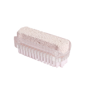 Brosse à ongles en plastique avec éponge pour le nettoyage et le massage des ongles, forme plate, design transparent - Product Image 4