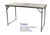 Table de pique-nique pliante en aluminium sur mesure pour l'extérieur avec ensemble de bancs, table de camping portable avec 4 tabourets