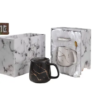 Home Gift set coffee cup set happy mother day cup ceramic marble mug with gift box Cup mother day gift 2024