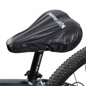 Housse de protection universelle noire réutilisable et durable pour selle de vélo de montagne, imperméable et résistante à la poussière, en polyester, pour siège de vélo de route - Product Image 1