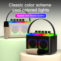 Enceinte karaoké portable SY20 avec carte son et deux microphones sans fil, système audio pour diffusion en direct et KTV à domicile