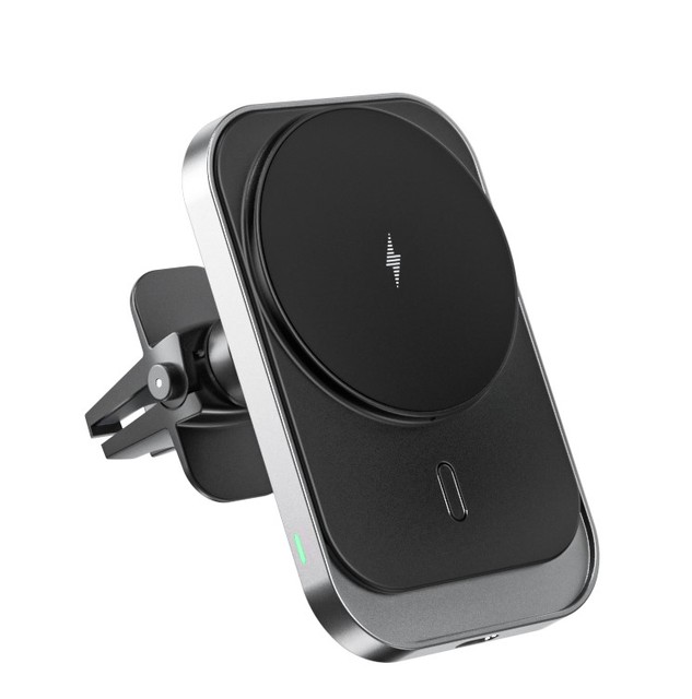 Newest 15W Fast Charging Auto Magnetic Wireless Charger QC3.0 PD Functions ABS Car Phone Holder for iPhone 5V/1A Output 5V/2A