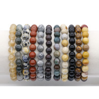 Bracelets de mode en gros, bracelets en perles de pierre naturelle de 8 mm, bracelets en perles d'améthyste naturelle