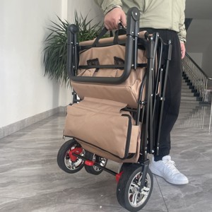 <span class=keywords><strong>2025</strong></span> Chariot utilitaire pliable à quatre roues de haute qualité pour petits animaux de compagnie Canopy OEM plate-forme personnalisable charge 100kg - Product Image 5