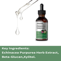 Complément Herbal de Soutien Immunitaire : Gouttes d'Échinacée et Bêta-Glucane pour la Saison Froide – Améliore l'Immunité – Échinacée Liquide pour Enfants et Adultes