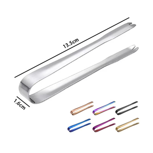 Produits tendance 2026 Nouveautés Pinces à glace <span class=keywords><strong>en</strong></span> acier inoxydable 304 à dents <span class=keywords><strong>de</strong></span> scie Pinces à <span class=keywords><strong>sucre</strong></span> - Product Image 1