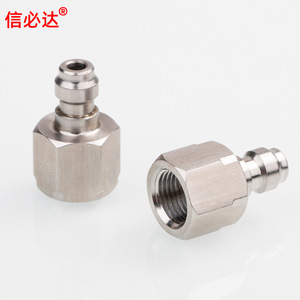 Conector macho de conexión rápida de 8 mm NPT BSPP de acero inoxidable para piezas neumáticas de gas a alta presión - Product Image 2