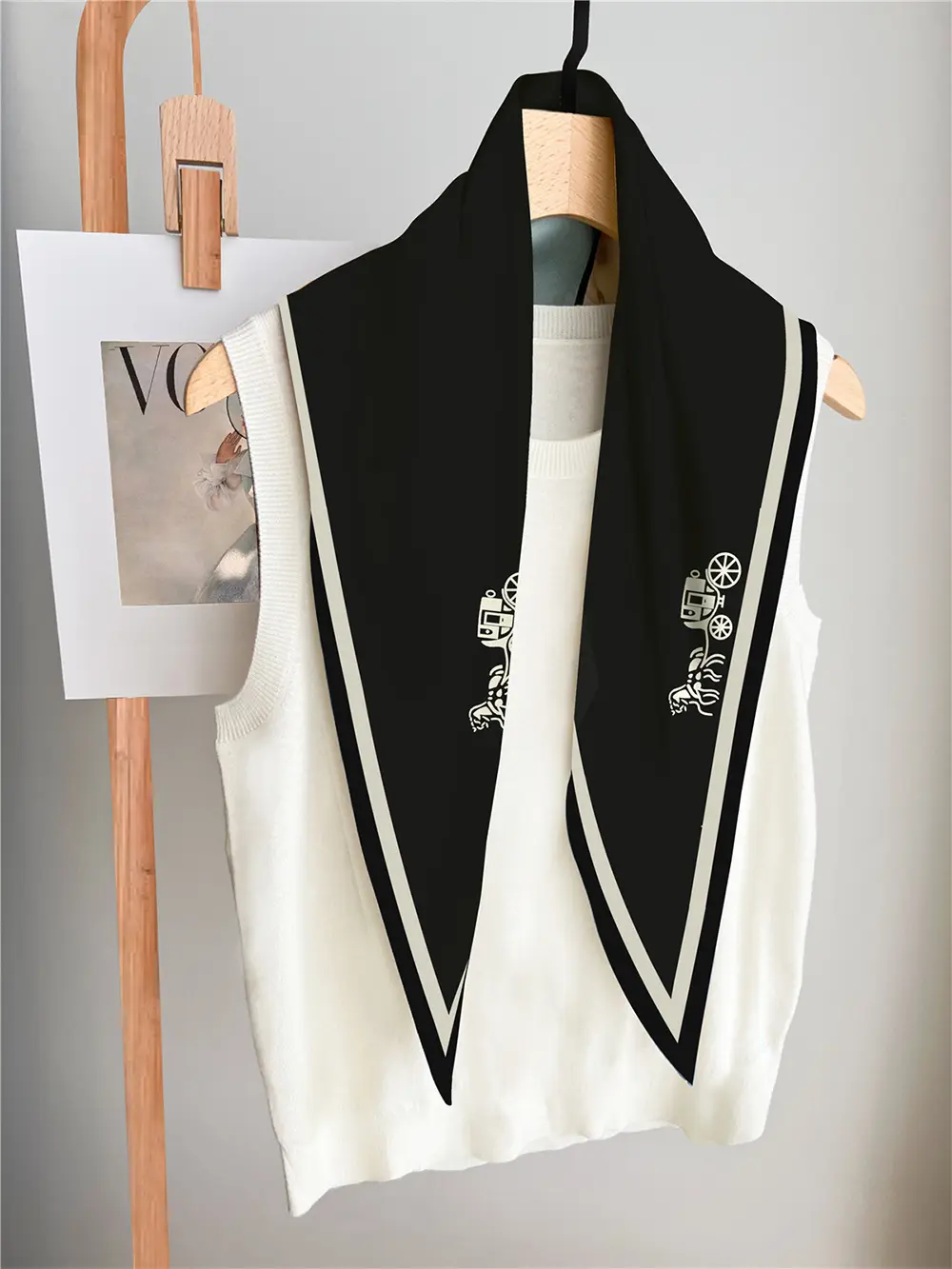 Bufanda de diamantes monocromáticos de principios de otoño para mujer, bufanda decorativa de sarga de poliéster de rayas y Color sólido versátil para el verano