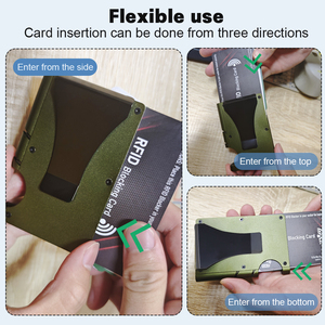 Novità 2025: <span class=keywords><strong>Portafoglio</strong></span> Minimalista Personalizzato OEM con Tasca Frontale, Blocco RFID, <span class=keywords><strong>Porta</strong></span> <span class=keywords><strong>Carte</strong></span> di Credito in Alluminio e <span class=keywords><strong>Porta</strong></span> Banconote - Product Image 5