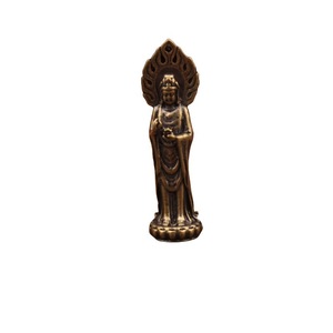 Pendentif Statue de Guanyin Bodhisattva en laiton pur vintage, 5.3cm, décoration religieuse bouddhiste pour la maison, ornement artisanal - Product Image 5