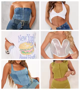 Colección informal de verano para mujer, ropa en stock, vestidos de rayón, Tops, decoración de encaje, botón en la cintura, incluido el vestido de traje de baño, usado - Product Image 5