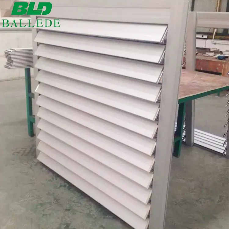 China supplier louver aluminium rolling shutter price plantation shutter with fixed blades