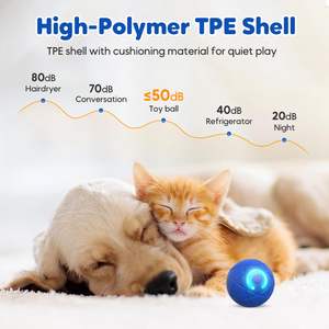 لعبة كرة تفاعلية للكلاب ذات حركة ارتدادية غير قابلة للتنبؤ، لعبة للحيوانات الأليفة لمعالجة الملل والقلق والتدريب، آمنة للكلاب الصغيرة والكبيرة - Product Image 4