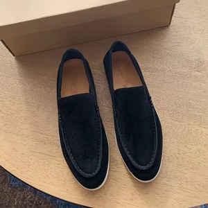 Chaussures décontractées montantes en peau de mouton style coréen pour homme, mocassins paresseux et confortables en caoutchouc, fausse fourrure, idéales pour l'été - Product Image 3