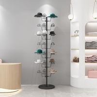 Présentoir à capuchon en fil métallique personnalisé Présentoir de chapeaux de baseball à 7 niveaux pour boutique de vente au détail
