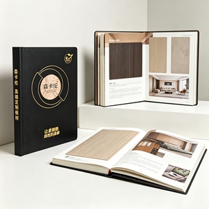 Catalogue de couleurs pour meubles, Nuancier de couleurs ENF en grain de bois écologique, Livre d'échantillons gaufré en carton avec reliure parfaite en cuir PU - Product Image 6