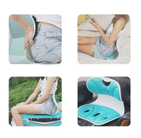Coussin de siège ergonomique avec support de posture, dossier et ouvertures ventilées pour le bureau, la maison, les voyages et le travail