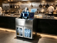 Wok industriel intelligent à agitation planétaire, équipement de cuisson commercial à alimentation automatique avec stockage d'assaisonnements