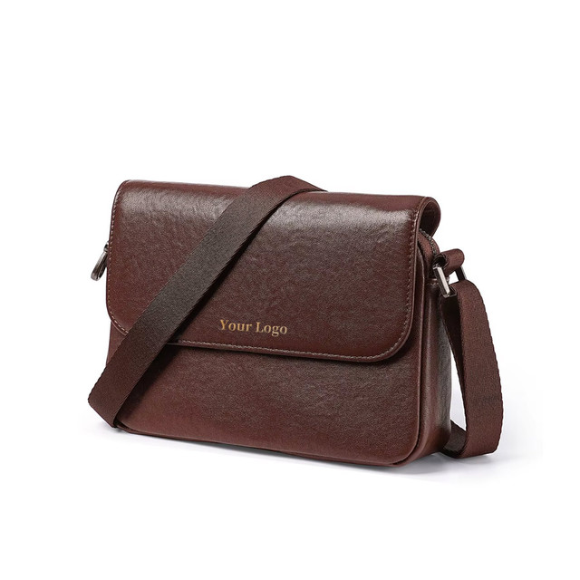 Unisex Tablet Sling Pack Vintage Style Full Grain Leather Crossbody Bag Waterproof 23x16.5x5cm 0.32kg Crossbody Message Bag