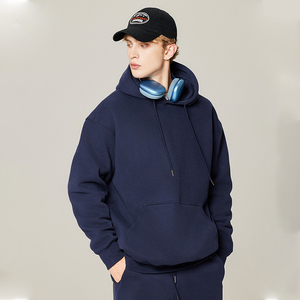 Custom Embroidered Screen Puff Printing Plain Sweatshirts Mens Mid Weight Fleece Hoodies - Product Image 3