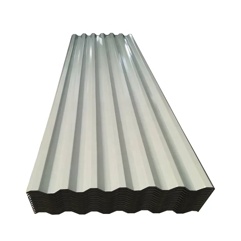 Placa revestida de zinco para telhados, chapa de aço corrugado galvanizado de alta qualidade para construção