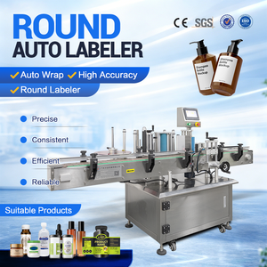 Otomatik Tek/Çift Taraflı Etiketleme Makinesi Yuvarlak Şişeler Bira Kutusu Tüp Plastik Şişe Etiket Baskı Makinesi - Product Image 1