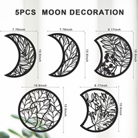 Décoration Murale Art Déco Transfrontalière Tendance 2025 – Artisanat en Tissu de Coton Suspendu, Décoration Moderne Réutilisable Phases de Lune pour la Maison