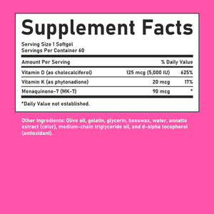 วิตามินดี3 เค ซอฟต์เจลเกรดสูง ผสมเมนาควิโนน-7 วิตามินเค <span class=keywords><strong>ช่วย</strong></span><span class=keywords><strong>เสริม</strong></span>สร้างกระดูก วิตามินสมุนไพร<span class=keywords><strong>เสริม</strong></span>อาหารแบบซอฟต์เจล - Product Image 6