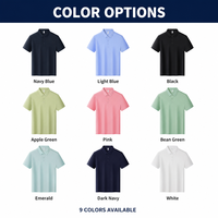 Chemise formelle marine personnalisée en tricot uni pour la vente en gros |   175GSM Séchage rapide 5A Antibactérien S-6XL 9 couleurs |   Usine OEM/ODM