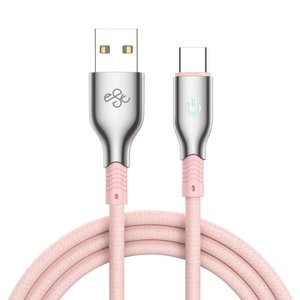 Câble USB-C de charge rapide 3A en gros <span class=keywords><strong>avec</strong></span> lumière LED, <span class=keywords><strong>coque</strong></span> en alliage de zinc tressée 48 brins, <span class=keywords><strong>cordon</strong></span> de chargeur 36W max, câble USB pour téléphone - Product Image 2