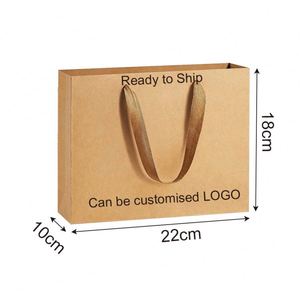 Sacchetti di carta personalizzati ecologici e asettici con Logo bianco e nero Design rettangolare <span class=keywords><strong>per</strong></span> negozio di abbigliamento <span class=keywords><strong>per</strong></span> scarpe confezione regalo - Product Image 1