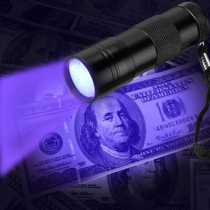 Mini 395nm Black Portable Ultraviolet Light 9 LED UV Flashlight for Pet Urine Stains for <strong>Scorpion</strong> Searching Pet Urine Detection - Product Image 4