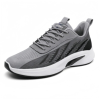 Nouvelles Chaussures de Course Unisexe 2025 d'Été Respirantes, Légères, à Bout Large, Confortables, avec Semelle Intermédiaire en Caoutchouc et Tige en Maille Couleur Unie