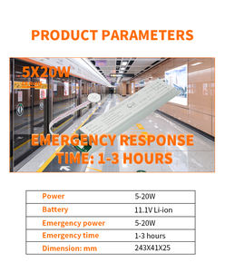 ตัวขับฉุกเฉินไฟ Li-ion 3.7V ทำจากโลหะประสิทธิภาพ3ชั่วโมงปุ่มทดสอบภายนอกมีความสามารถ5-20W ไฟ LED ไดรเวอร์ฉุกเฉิน - Product Image 5