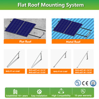 Support de panneau solaire photovoltaïque triangulaire réglable en aluminium pour toit plat, idéal pour l'installation photovoltaïque (vente en gros)