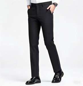 Pantaloni da Completo da Uomo Taglie Forti per Occasioni Formali Vestibilità Slim Resistenti alle Pieghe Traspiranti Stile Americano Pantaloni Eleganti da Lavoro - Product Image 1