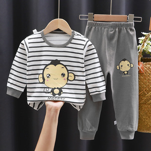 Pyjamas thermiques en coton respirant pour garçons et filles, motifs animaux, pour 1 à 6 <span class=keywords><strong>ans</strong></span>, automne-hiver, chaleur garantie - Product Image 6