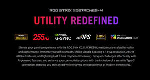 มอนิเตอร์เกม XG27ACMES-W a.u.rog Strix ของแท้27 "2560*1440 255Hz OC (สูงกว่า144Hz) IP เร็ว0.3MS - Product Image 2
