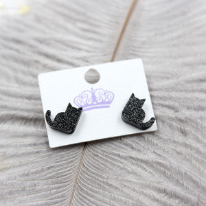 מותאם אישית של 12/14 מ "מ נצנצים אקריליים עגילים גולגולת עכביש דלעת בת רוח רפאים ליל כל הקדושים עגילים נצנצים-ST-2 - Product Image 3