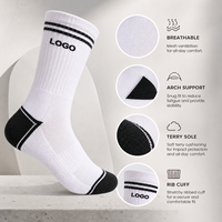 Chaussettes de sport pour jeunes et adultes avec logo personnalisé, respirantes, pour la course à pied et l'entraînement, 100% coton, antibactériennes, OEM ODM