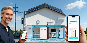 Sistema de Almacenamiento de Energía Solar Híbrido para el Hogar, Batería de Litio de 1.28KWH 12.8V, Comunicación CAN, Montaje en Pared, Sistema Todo en Uno - Product Image 4