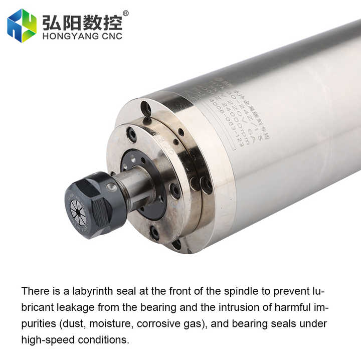 1.5kw Cnc Spindle 80mm Er16 Water Cooled System with 4 Bearings for ...