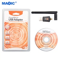 Software de Hardware de ordenador, tarjeta de red inalámbrica USB, adaptador Wifi USB de doble banda 802.11ac 2,4 GHz 5Ghz para ordenador portátil y PC