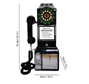 โทรศัพท์บันทึกข้อความแบบย้อนยุค โทรศัพท์บันทึกข้อความแบบติดผนัง สามารถใช้สำหรับงานแต่งงาน งานปาร์ตี้ และถ่ายรูปในงานต่างๆ - Product Image 1