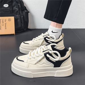Autumn 2025 New Men's Lace-up Platform <b>White</b> Breathable <b>Casual</b> Sports <b>Shoes</b> - Product Image 5