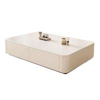Meuble TV et Table Basse Modernes de Luxe pour Salon, Ensemble en Ardoise pour Petits Appartements, Utilisation Légère sur Pied