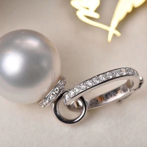 Pendentif en argent S925 pour accessoires de perles DIY avec fermoir ouvert, collier tendance, perles de 8 à 11 mm, support vide 30442 - Product Image 3