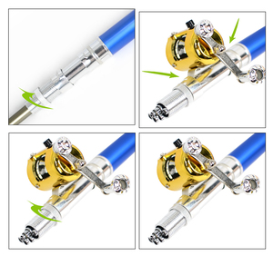 Combo Cần Câu Thu Rút Nhỏ Bỏ Túi Nhỏ Gọn Nước Mặn 5 Khúc Bút Cần Câu - Product Image 6