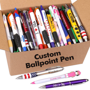 Promotion Custom Logo Company Brand <strong>Shaped</strong> Body for <strong>Promotional</strong> Use Cheap Stationery Wholesale Printed Plastic Ballpoint <strong>Pen</strong> - Product Image 3