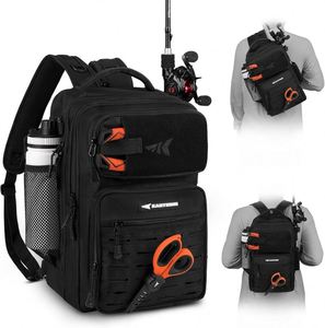 Sac de rangement pour matériel de pêche avec porte-canne, grand espace de rangement, accès facile aux outils de pêche, échantillon gratuit - Product Image 1